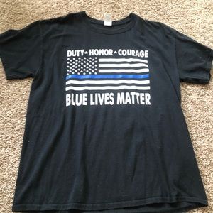 Blue lives matter police tshirt